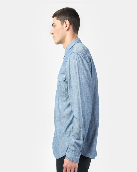 Casual Flap Chambray Double Gauze in Indigo by KATO by Hiroshi Kato at Mohawk General Store