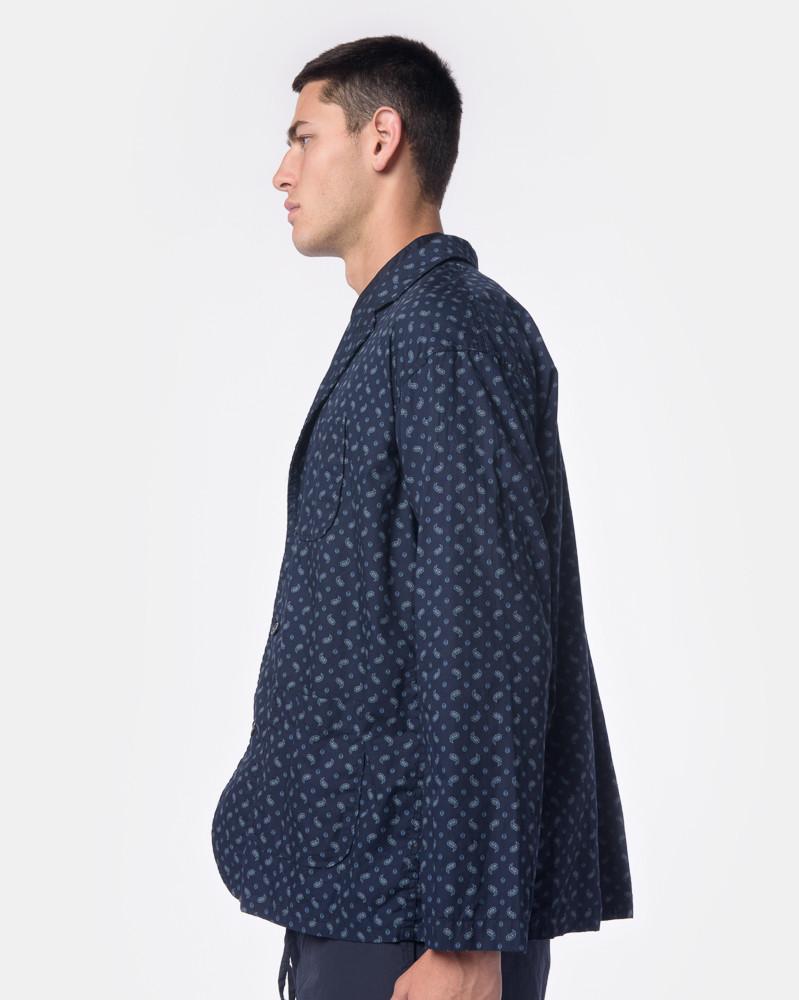 Shirt Jacket in Dark Navy Paisley