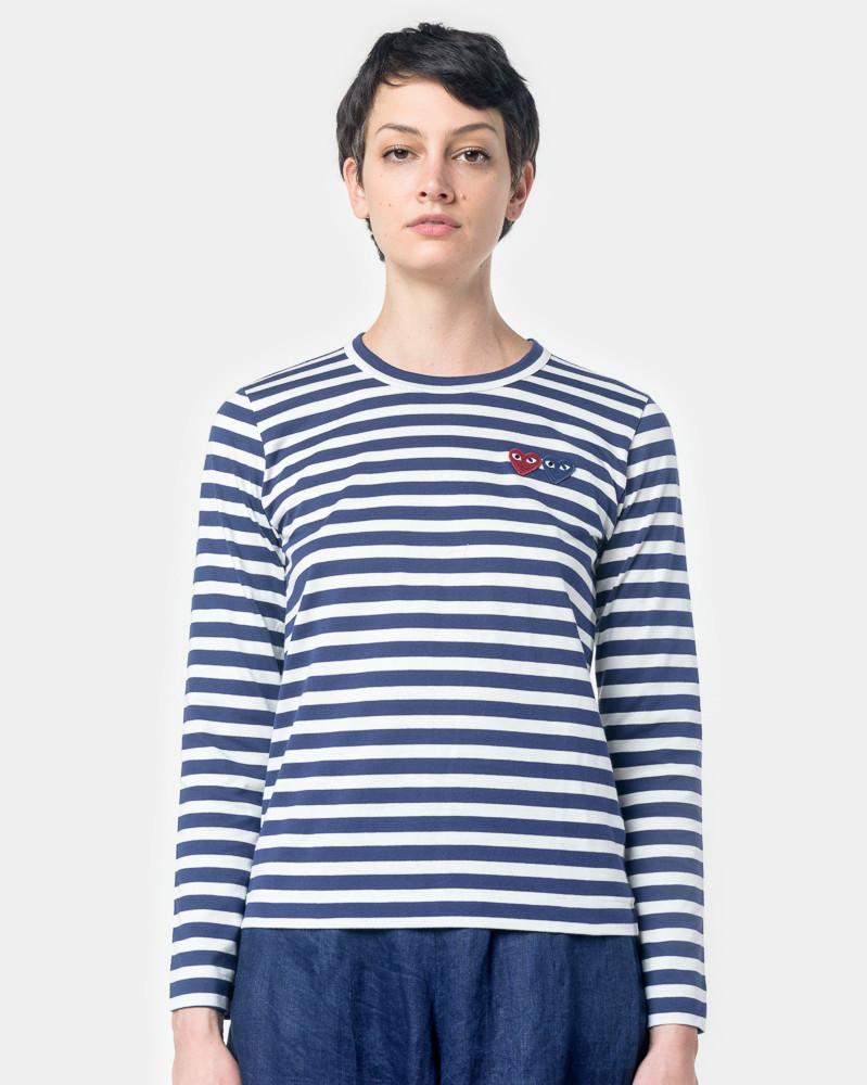 Striped Long Sleeve Play Comme Des Garcons Sale Cdg Striped Long