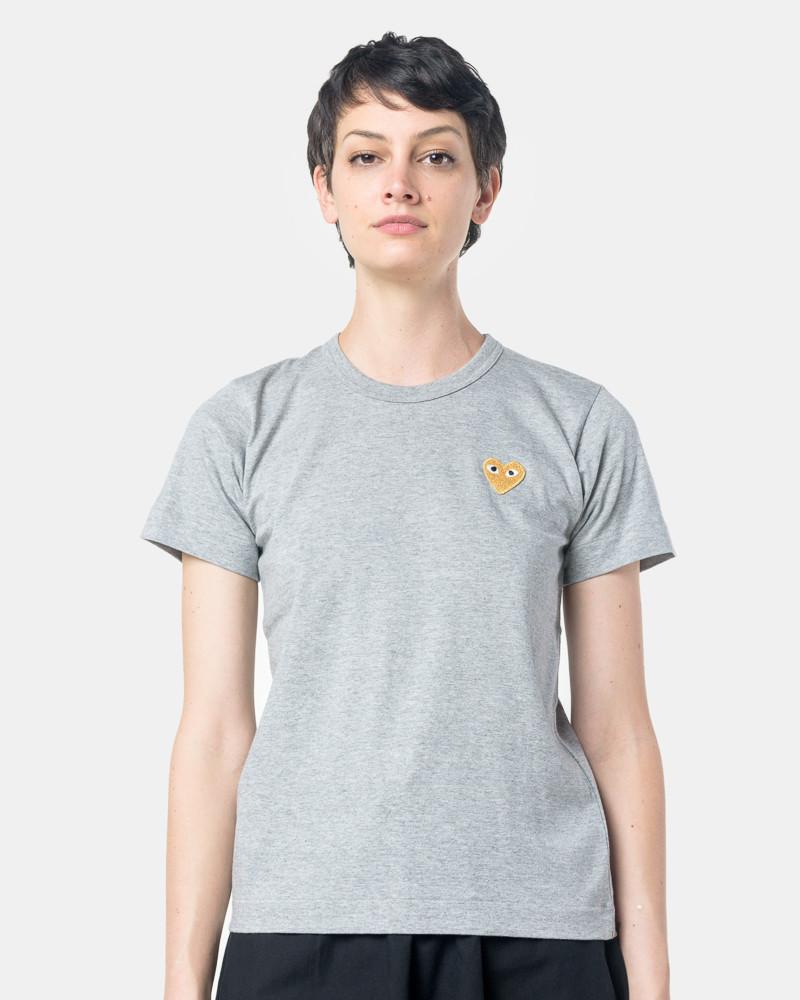 Comme des garcons play women's gold heart logo tee Clearance