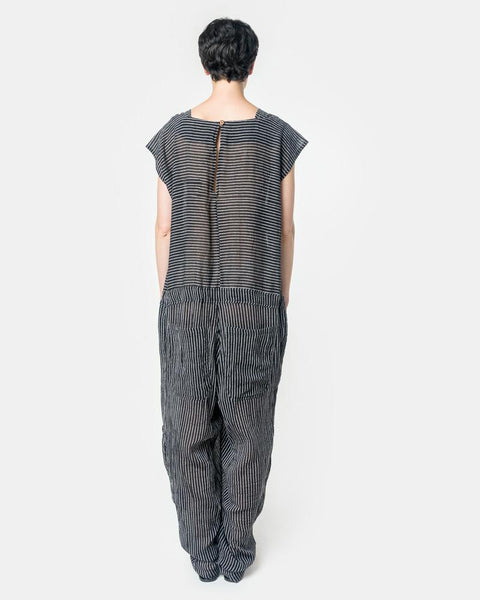 Accomplice Jumpsuit in Black/White Stripe by Electric Feathers at Mohawk General Store