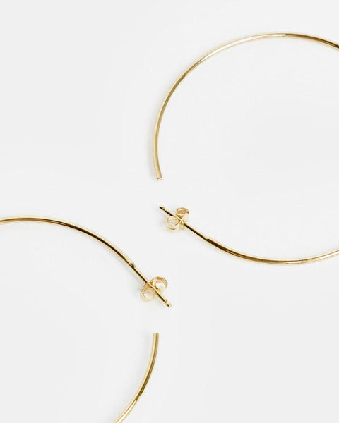 Thread Arc Hoops in 14k Gold by Kristen Elspeth at Mohawk General Store