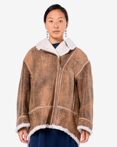 Sherpa Jacket in Brown by MM6 Maison Margiela at Mohawk General Store
