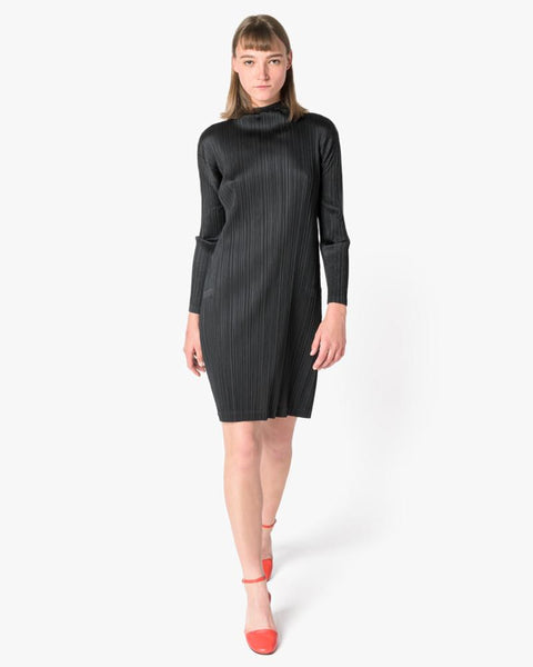 Mock Neck Dress in Black by Issey Miyake Pleats Please at Mohawk General Store