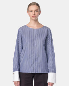 Avery Shirt in Blue Stripe by Yune Ho Mohawk General Store