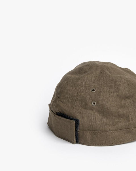 Linen Scout Cap in Olive by SMOCK Man at Mohawk General Store - 4