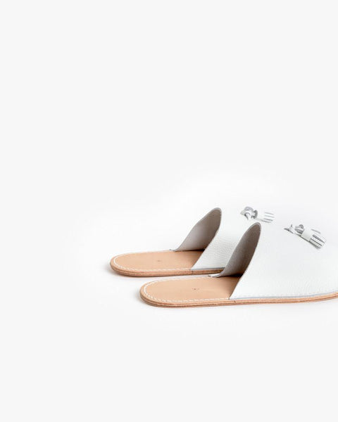 Leather Slipper in White by Hender Scheme at Mohawk General Store - 4