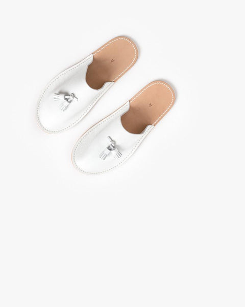 Leather Slipper in White by Hender Scheme at Mohawk General Store - 5