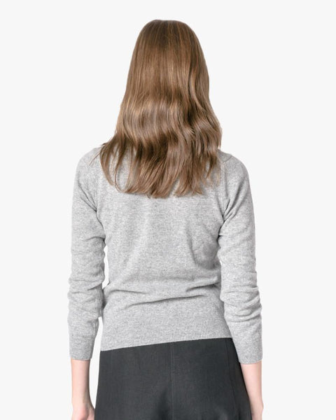 V-Neck Sweater in Grey by Comme des Garçons PLAY at Mohawk General Store