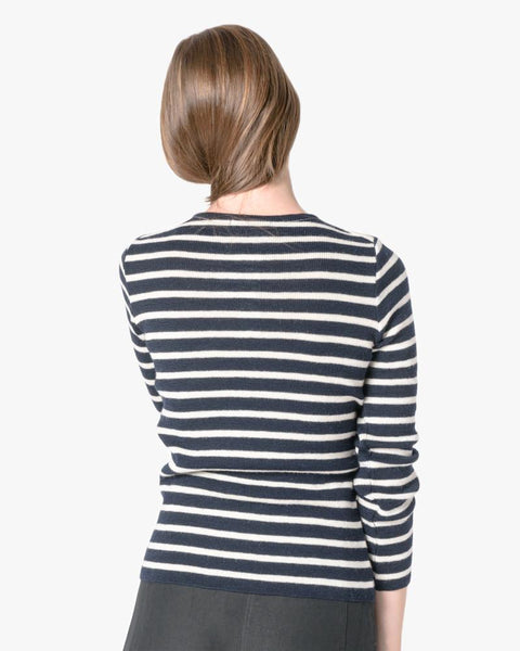 Striped Sweater in Navy/White by Comme des Garçons PLAY at Mohawk General Store