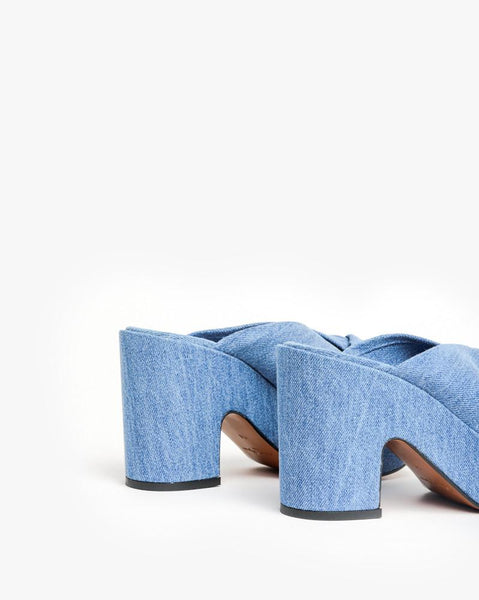 Robert Clergerie Esthert Platform Sandal in Denim Mohawk General Store