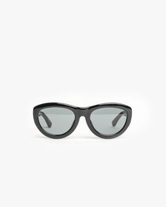 Sunglasses in Black/Silver/Grey by Dries Van Noten x Linda Farrow at Mohawk General Store
