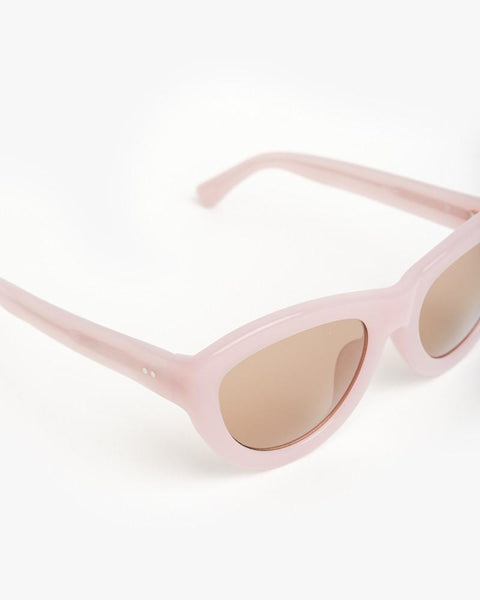 Sunglasses in Pink/Silver/Brown by Dries Van Noten x Linda Farrow at Mohawk General Store