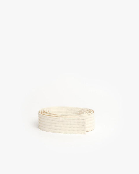 Fabric Belt in Ecru by Dries Van Noten Man at Mohawk General Store