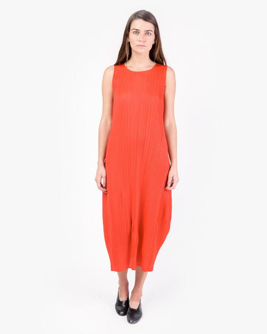 Sleeveless Dress in Red by Issey Miyake Pleats Please at Mohawk General Store