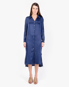 Shirt Dress in Navy by Raquel Allegra at Mohawk General Store
