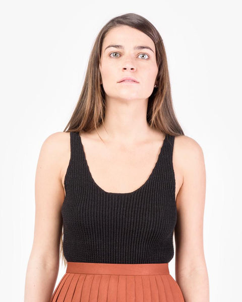 Knitted Tank Top in Black by Lemaire Woman at Mohawk General Store