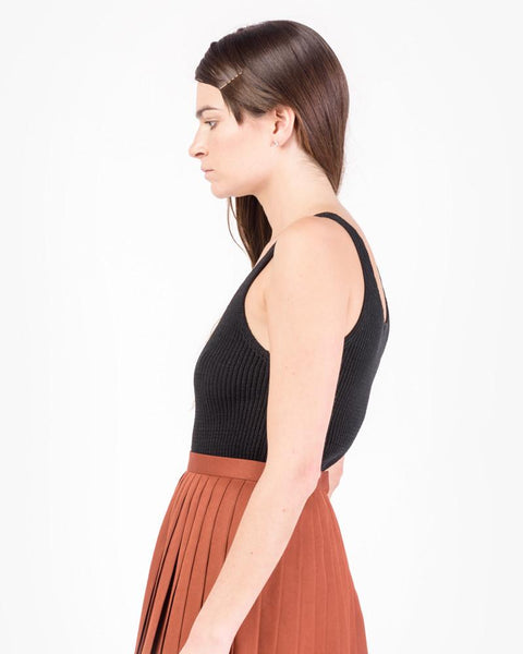 Knitted Tank Top in Black by Lemaire Woman at Mohawk General Store