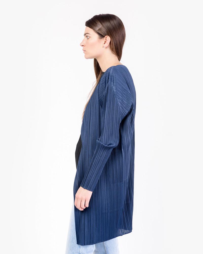ISSEY MIYAKE カーディガン ネイビー PLEATS PLEASE ISSEY MIYAKE ネイビー - メルカリ