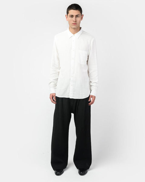 French Seam Double Gauze in White by KATO by Hiroshi Kato at Mohawk General Store