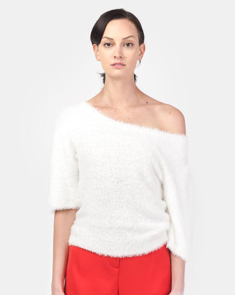 Anna So-Fluffy Pullover in Ivory by Yune Ho at Mohawk General Store