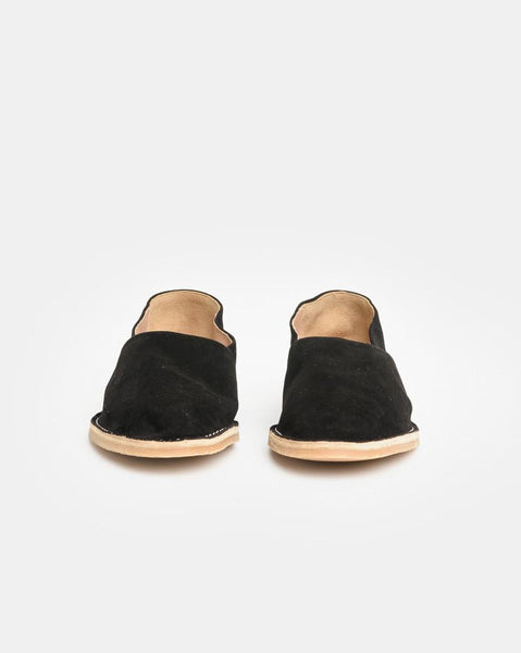 Suede Venetian Loafers in Black by Dries Van Noten Woman at Mohawk General Store