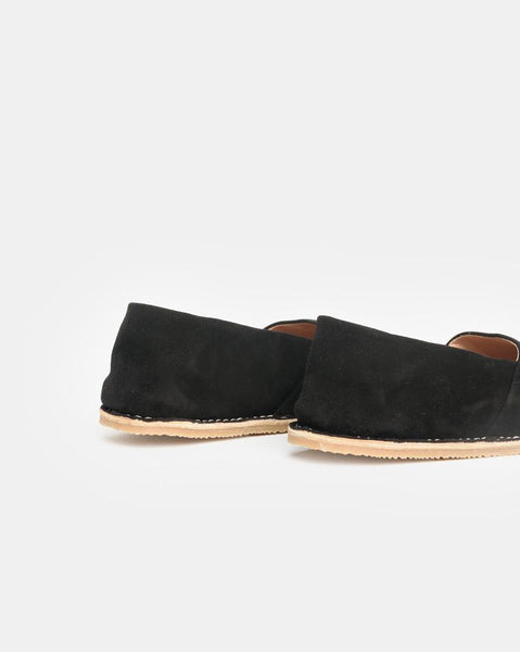 Suede Venetian Loafers in Black by Dries Van Noten Woman at Mohawk General Store