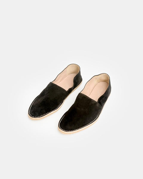 Suede Venetian Loafers in Black by Dries Van Noten Woman at Mohawk General Store