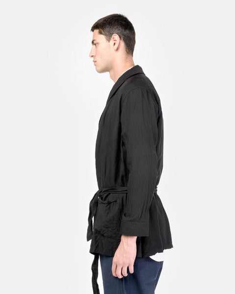 Belted Cardigan in Black by SMOCK Man at Mohawk General Store