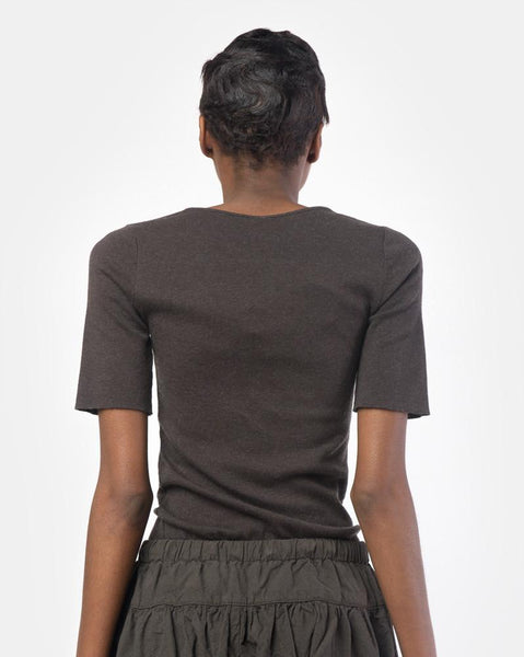 Cashmere Rib Tee in Carbon by Lauren Manoogian at Mohawk General Store