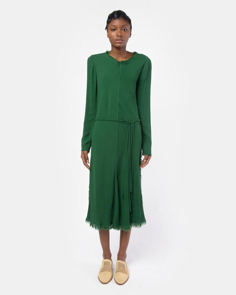 Bias Long Sleeve Dress in Emerald by Raquel Allegra at Mohawk General Store