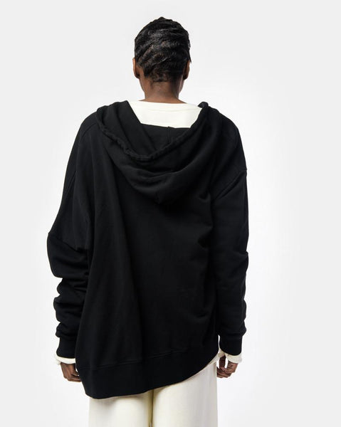 Zip Hoodie in Black by MM6 Maison Margiela at Mohawk General Store