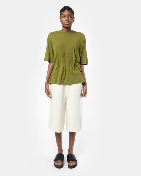 Raw Edge Shorts in Cream by MM6 Maison Margiela at Mohawk General Store