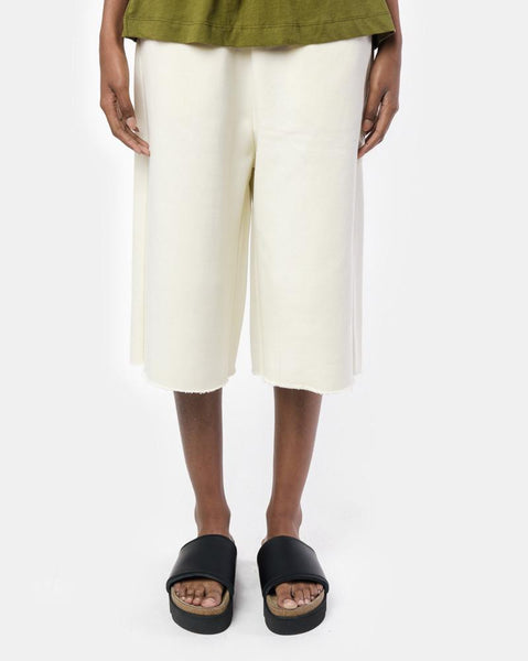 Raw Edge Shorts in Cream by MM6 Maison Margiela at Mohawk General Store