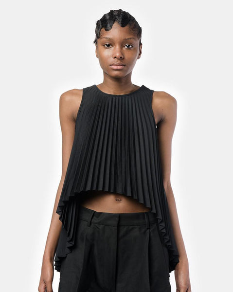Pleat Arc Top in Onyx Black by Shaina Mote at Mohawk General Store