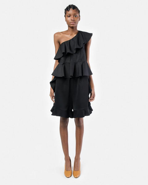 Lilly Pull-On Ruffle Short in Black by Yune Ho at Mohawk General Store