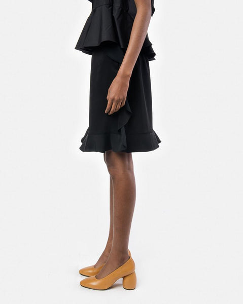 Lilly Pull-On Ruffle Short in Black by Yune Ho at Mohawk General Store