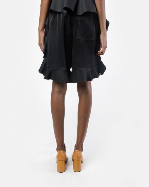 Lilly Pull-On Ruffle Short in Black by Yune Ho at Mohawk General Store