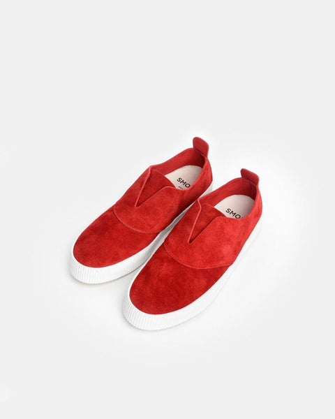 Slip On Sneaker in Signal Red by SMOCK Man at Mohawk General Store