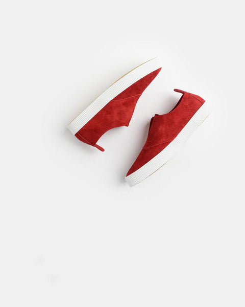 Slip On Sneaker in Signal Red by SMOCK Man at Mohawk General Store
