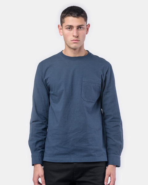 Garment Dye Shirt Sleeve T-Shirt in Navy by TS(S) at Mohawk General Store