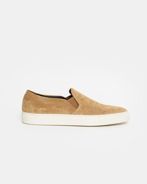 Suede Retro Slip On in Tan by Common Projects at Mohawk General Store
