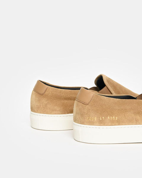 Suede Retro Slip On in Tan by Common Projects at Mohawk General Store