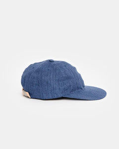 Leather Strap Cap in Blue by SMOCK Man at Mohawk General Store
