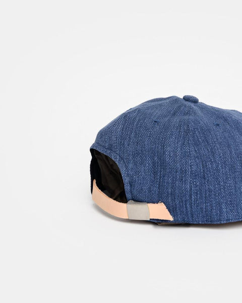 Leather Strap Cap in Blue by SMOCK Man at Mohawk General Store