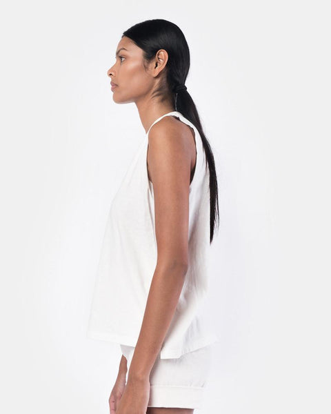 Cotton Vintage Single Jersey Muscle Tee in Off White by Chimala at Mohawk General Store