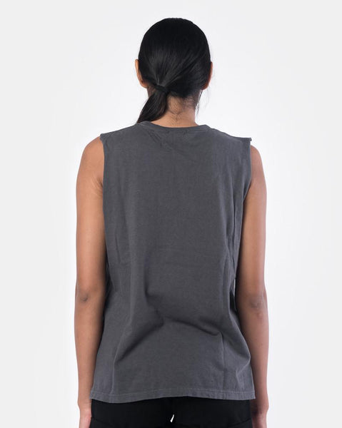 Cotton Vintage Single Jersey Muscle Tee in Charcoal by Chimala at Mohawk General Store