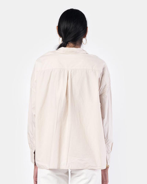 Wide Shirt in Light Beige by SMOCK Woman at Mohawk General Store