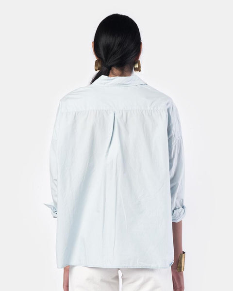 Wide Shirt in Light Blue by SMOCK Woman at Mohawk General Store