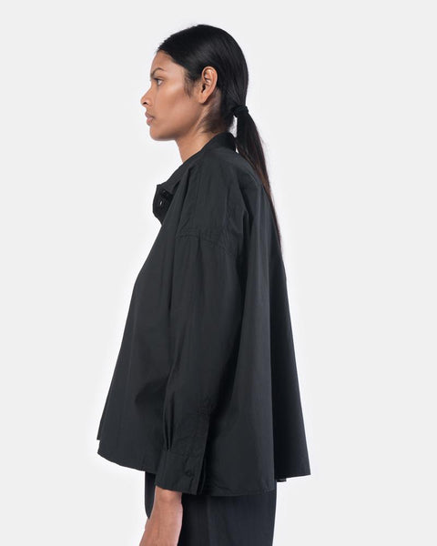 Wide Shirt in Black by SMOCK Woman at Mohawk General Store